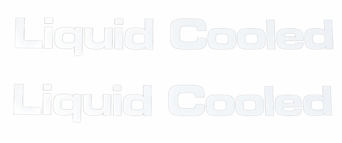 Kawasaki Sticker set 'liquid cooled' white 0301190