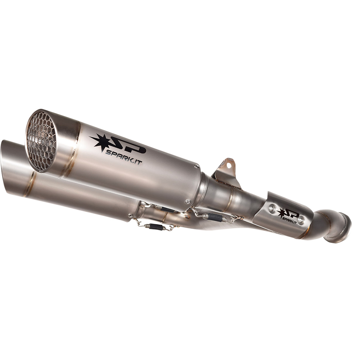 Spark Grid-O Dual Slip-on Exhaust System Titanium for KTM 790 / 890 Duke