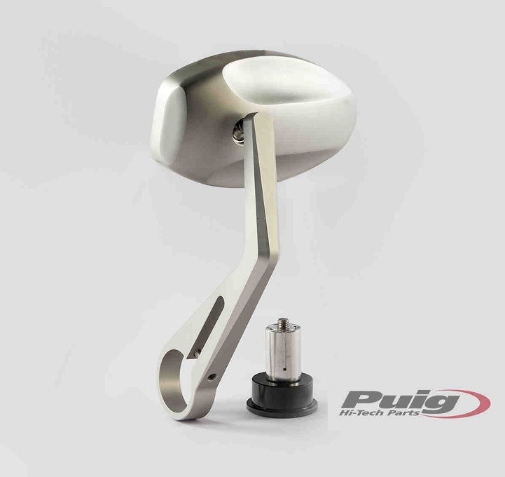Puig Handlebar End Mirror MP Silver