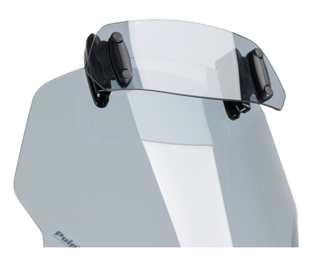 Puig Adjustable Windshield Spoiler Clip-On Light Tinted 230 x 90 MM