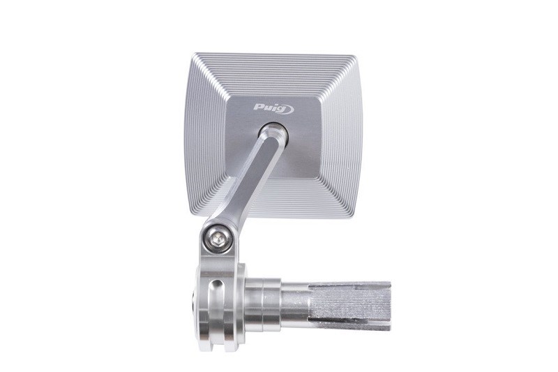 Puig Aluminum Handlebar End Mirror Monaco Silver