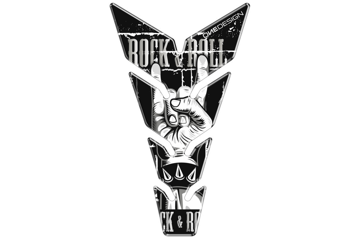 Puig Motorcycle Tank Pad Rock & Roll Black
