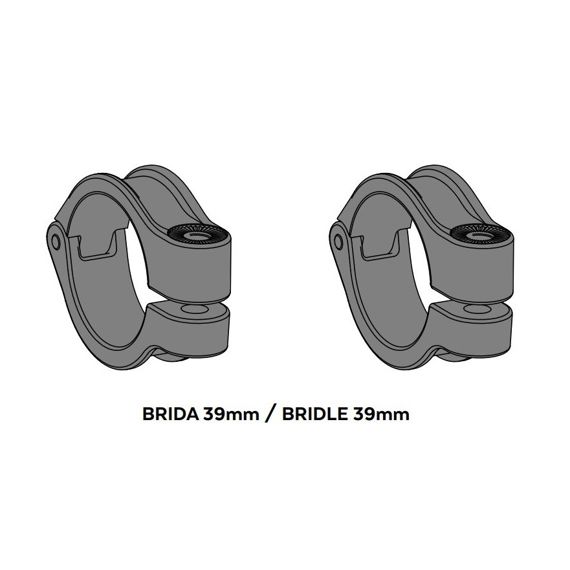 Puig 39 mm Clamps for LED Fog Lights Beam mounting