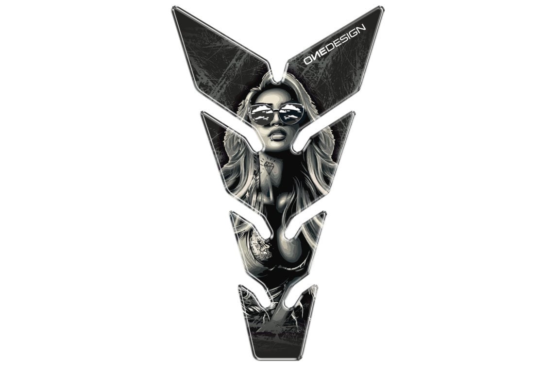 Puig Motorcycle Tank Pad Girl Black