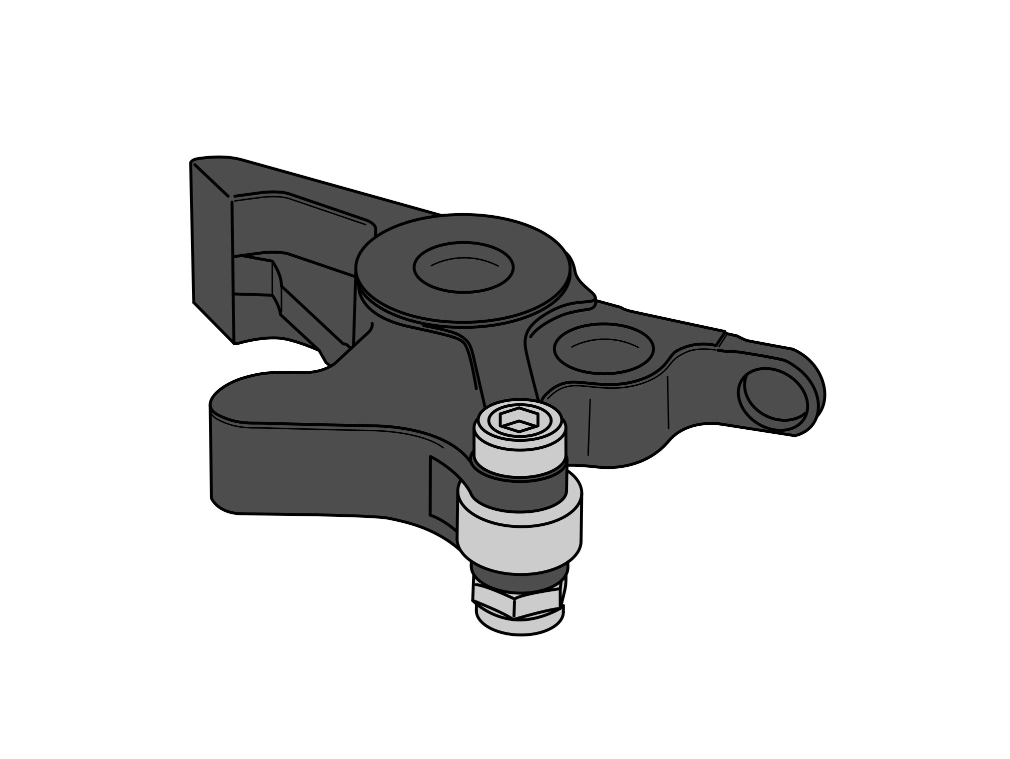 Puig Brake Lever Adapter Yamaha X-Max 125 / 300 / Techmax From 2023