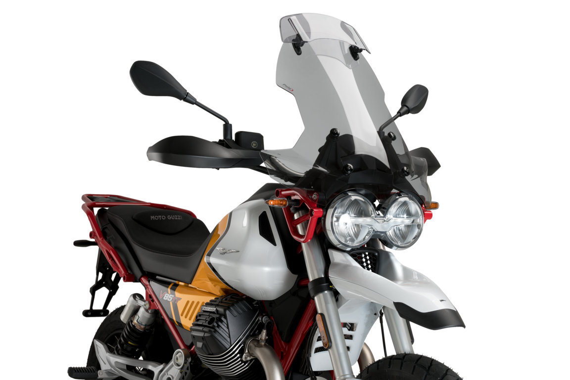 Puig Touring Windshield With Attached Window Moto-Guzzi V85 TT / Travel From 2019