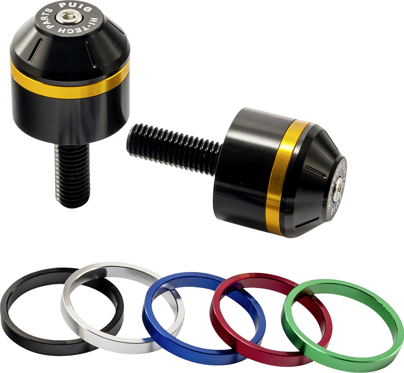Puig Balance Handlebar Weights Including Rings For Puig Handlebars With M16/150 Thread