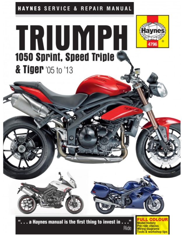 Workshop manual Haynes Triumph Speed Triple, Sprint & Tiger 1050 2005 to 2013