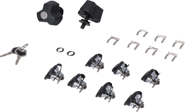SW-Motech Lock Set + Anti Theft For Pro Side Case Racks Trax Adventure Top Case / Side Cases 6 Cylinders / 2 Keys