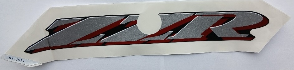Kawasaki emblem ZZR600 Fairing left silver – red 56051-1571