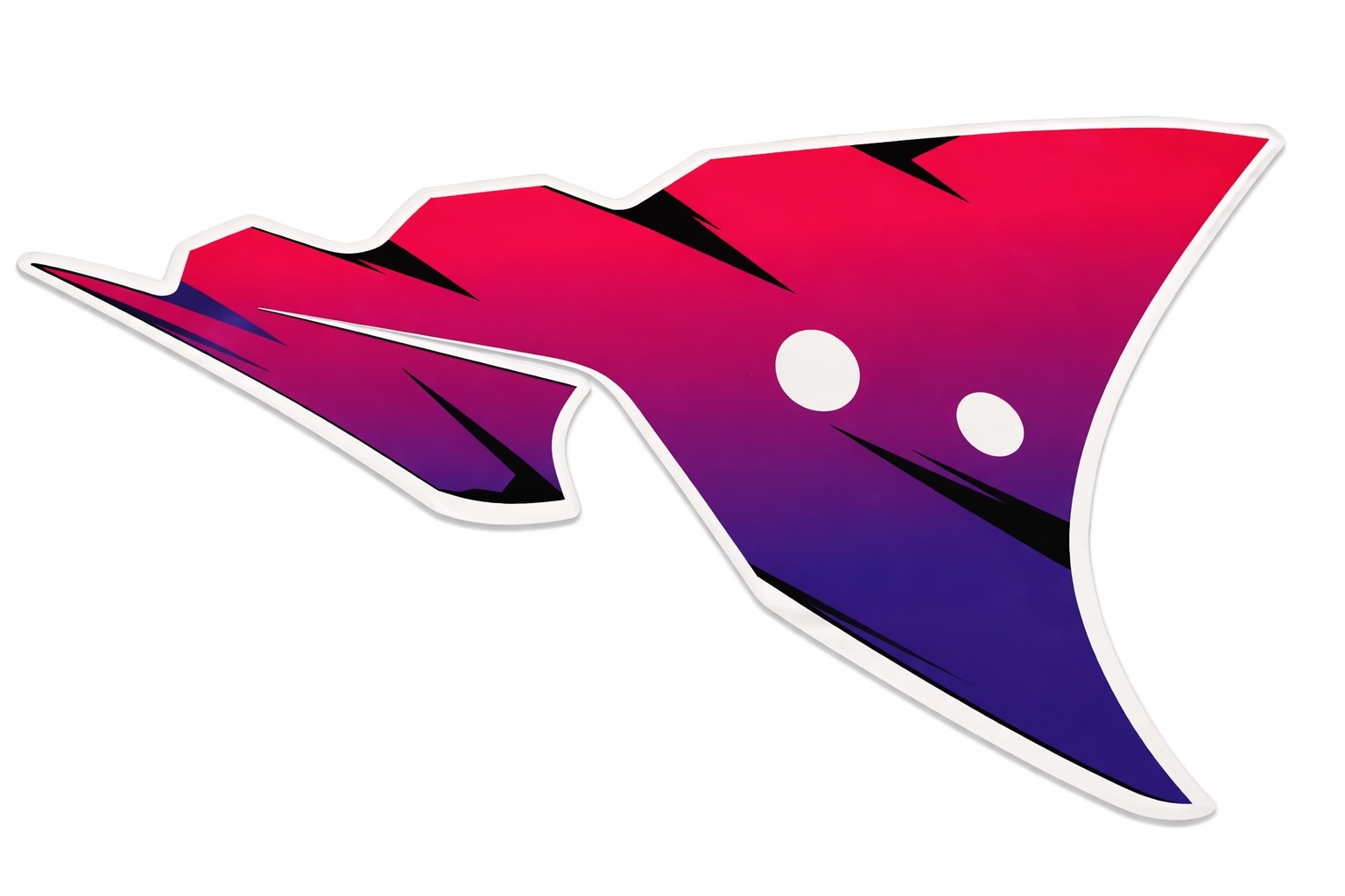 Kawasaki emblem fairing ZXR750L2 Right Purple Pink 56060-1802