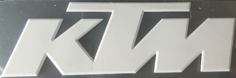 KTM imposed sticker Decal 3D ''KTM'' white 61608098000AB