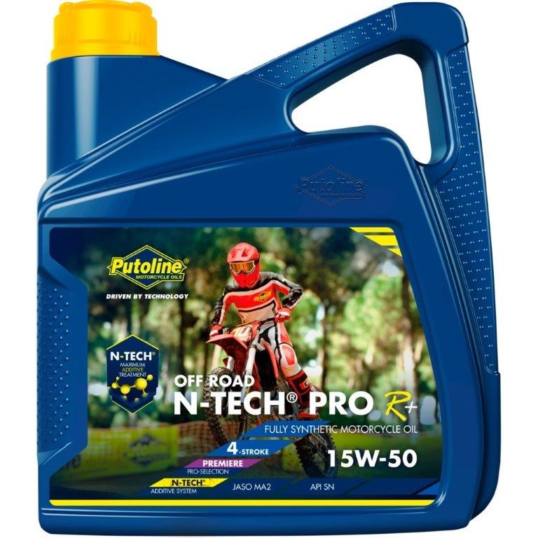 Putoline 4 liter N-TECH® Pro R+ Off Road 15W-50 fully synthetic 4-Stoke Motorcycle oil