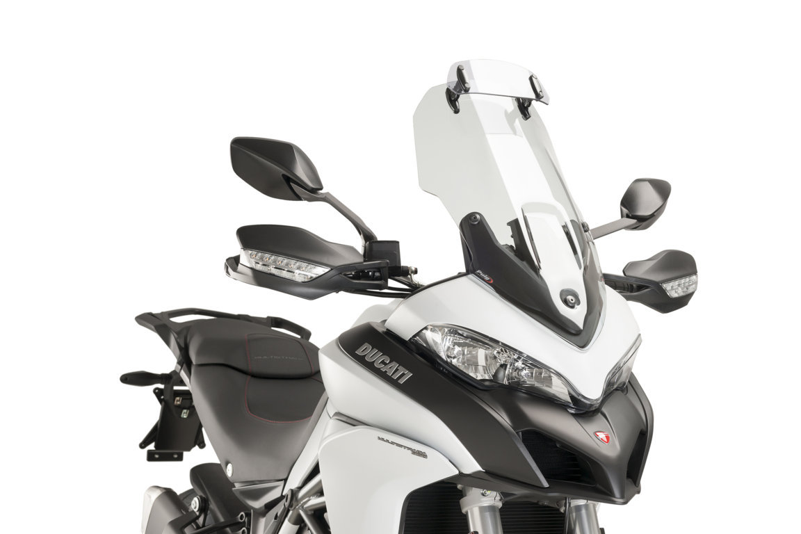 Puig Touring Windshield Clear With Deliberate Window Ducati Multistrada 950 / 1200 / 1260
