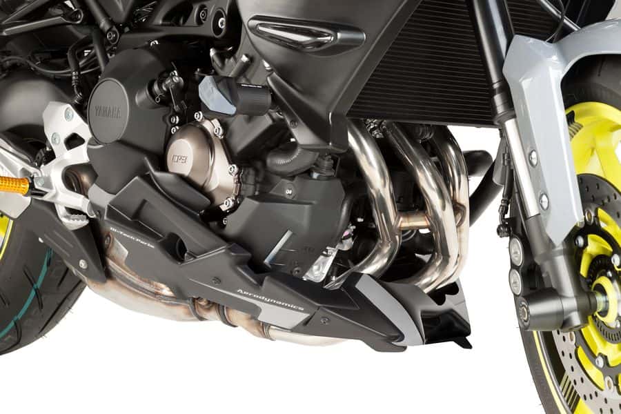 Puig Motor Spoiler Yamaha MT 09 / SP / Tracer / Tracer 900 With Original Exhaust System Matt Black