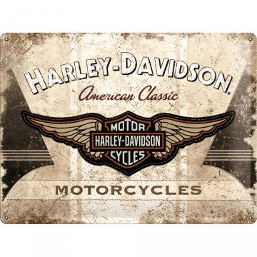 Metal Motorcycle Sign Harley-Davidson American Classic Logo 30x40cm