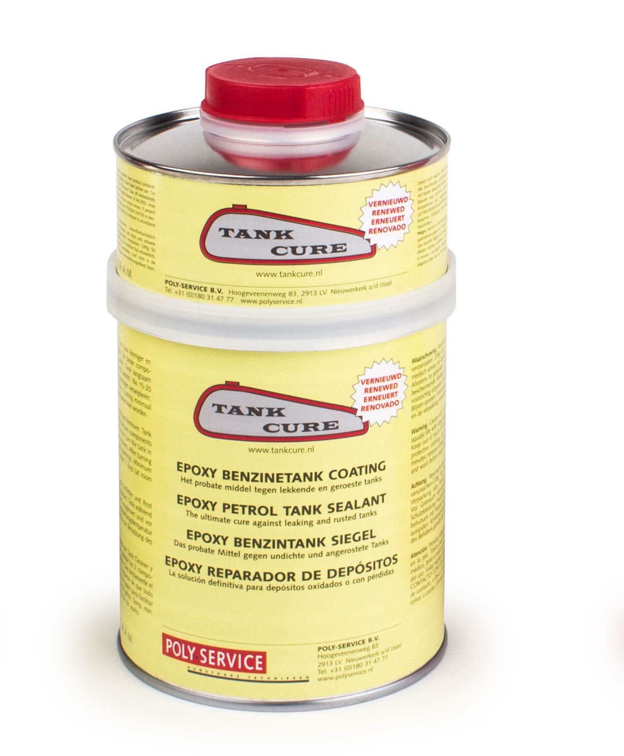 Tankcure epoxy sealant 600 gr coating for repair of motorcycle petrol tanks