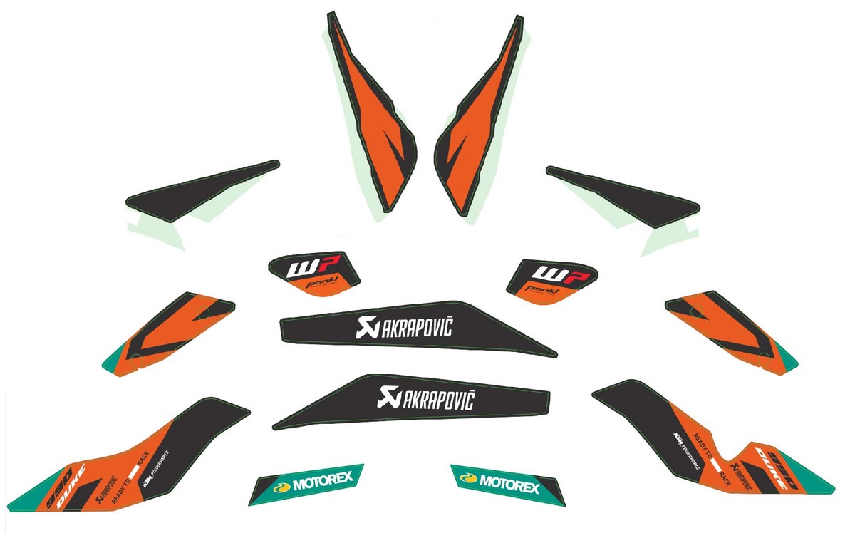 KTM Factory Graphics Sticker Set 990 Duke R 2024-2026
