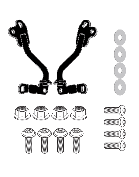 Givi AL6407A Mounting Kit Windshield for 100AL / 100ALB Street Twin 900 (16)