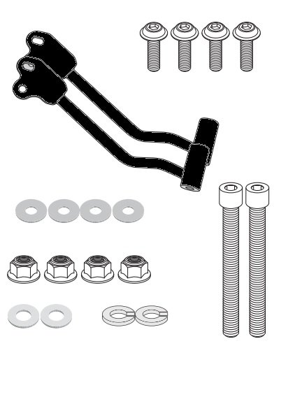 Givi AL1160A Mounting Kit Windshield for 100AL / 100ALB Honda CMX 500 Rebel