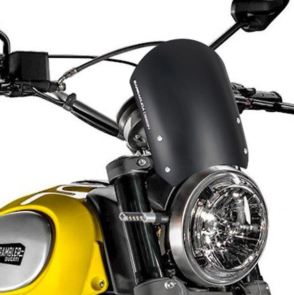 Barracuda Windshield Aluminum black for Ducati Scrambler 2014-2021