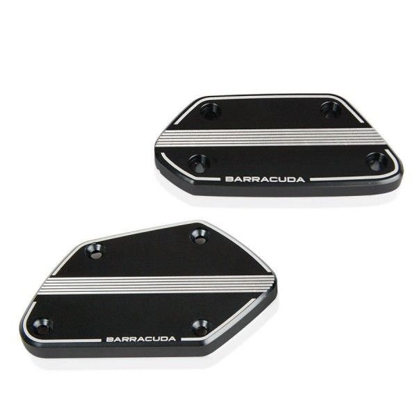 Barracuda Aluminum Brake Fluid Reservoir Cover Black Set