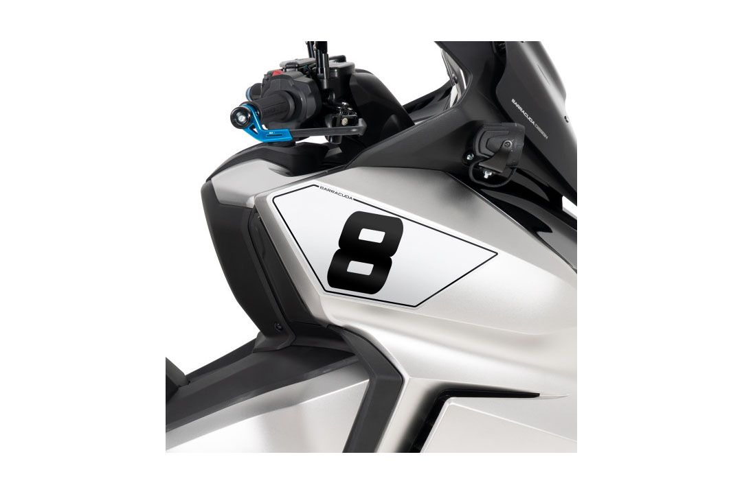 Barracuda license plate sticker set side Honda Forza 750 from 2021