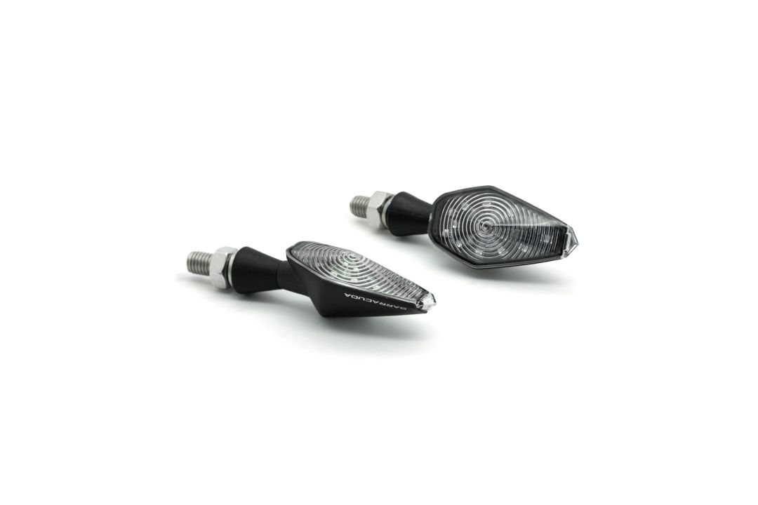 Barracuda Turn Signal Lights Set Mini Viper Black Universal - New Model