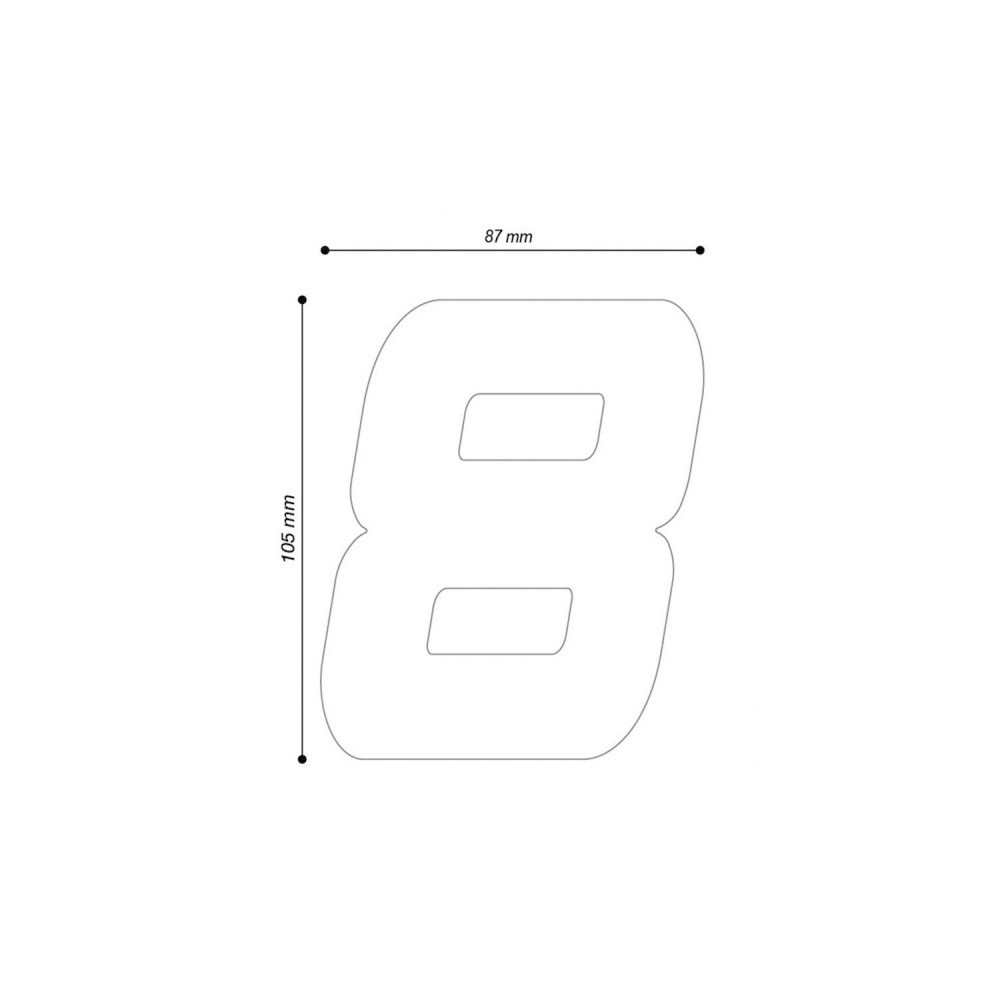 Barracuda sticker starting number 1 black