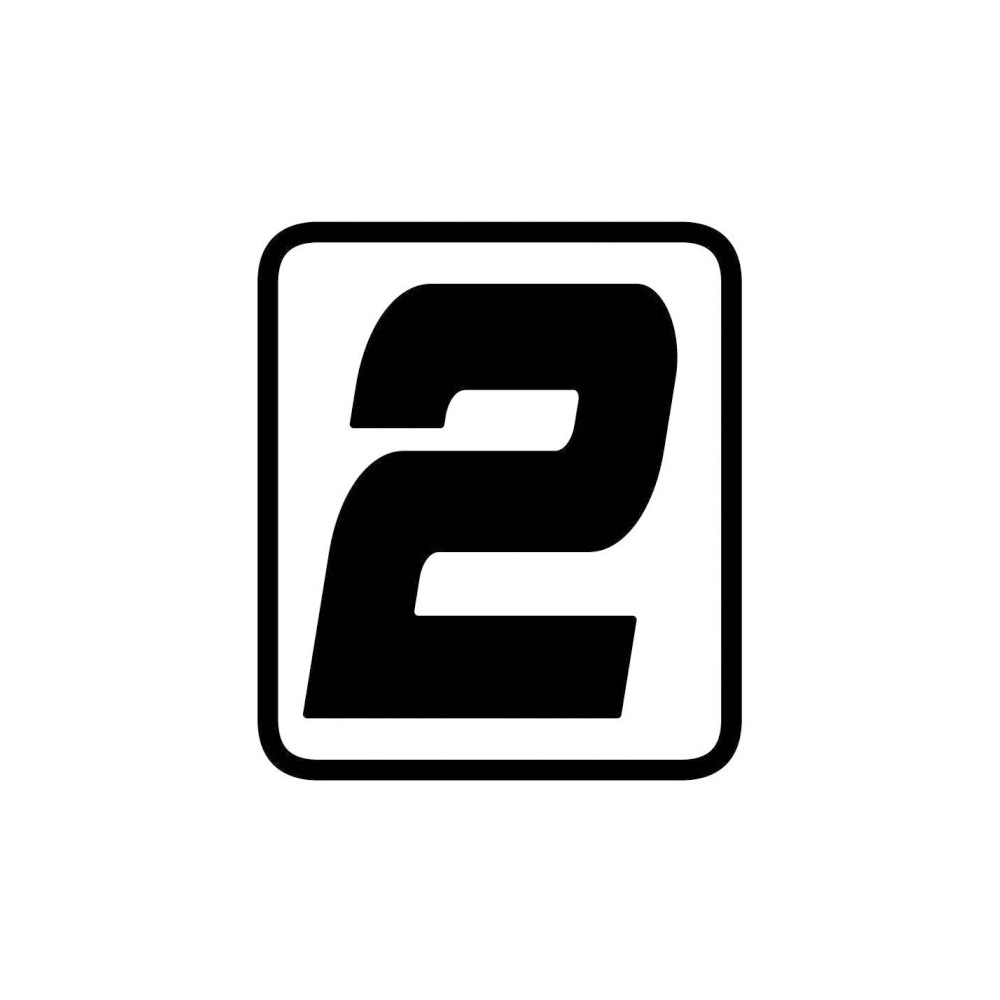Barracuda sticker starting number 2 black
