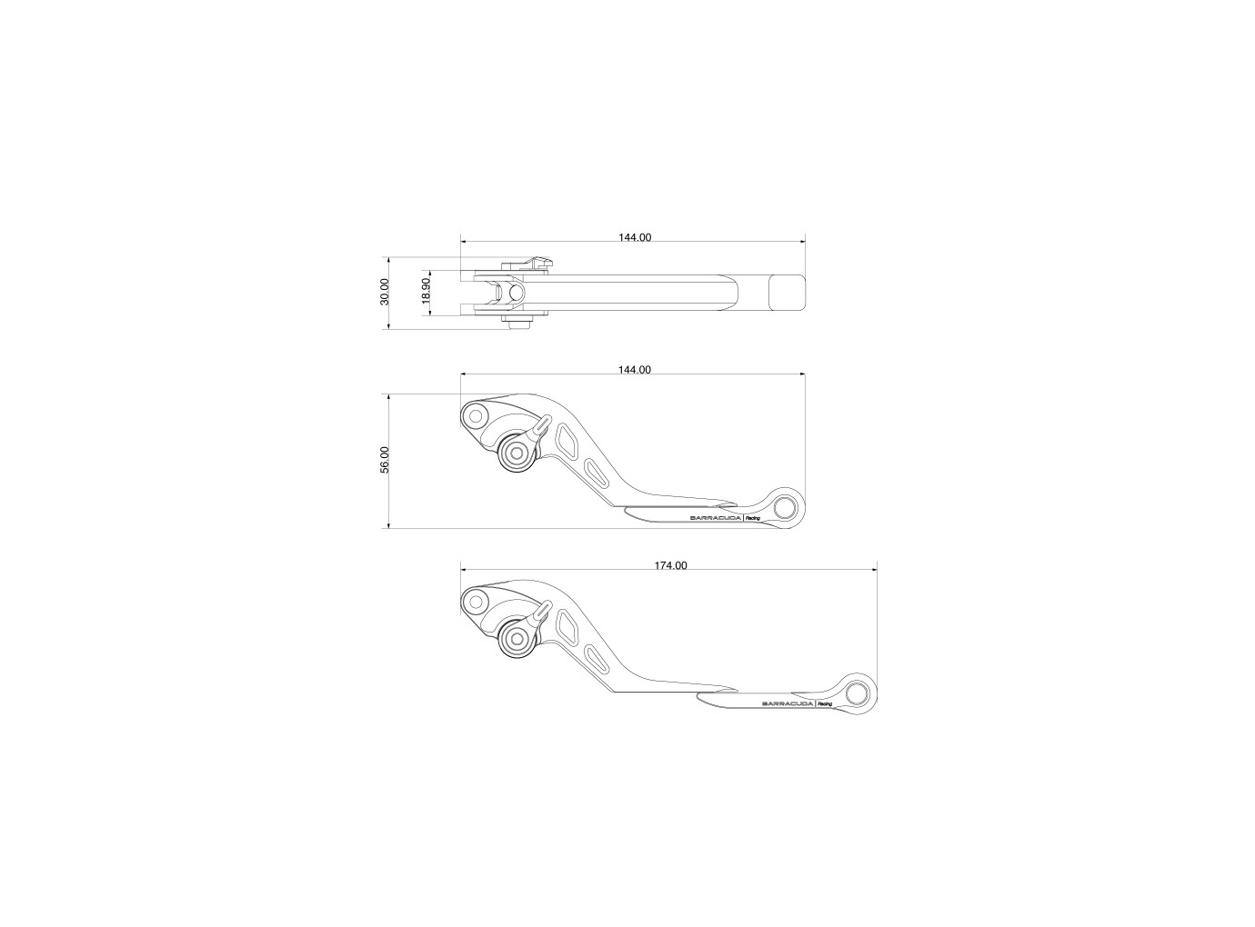 Barracuda Brake and Clutch Lever Set Suzuki SV650 1999-2008 and V-Strom 650 2004-2009