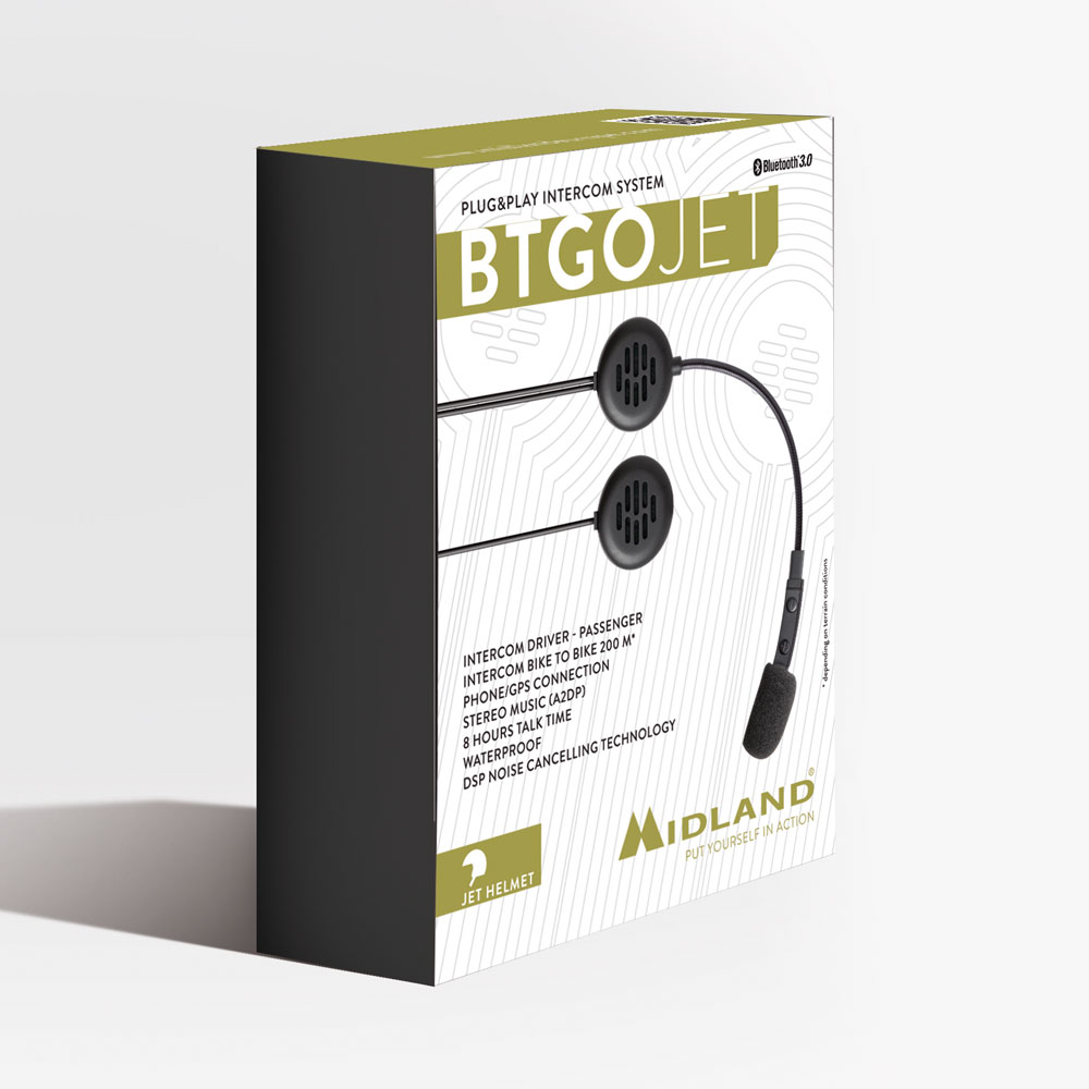 Midland BT GO Jet Single motorcycle intercom system