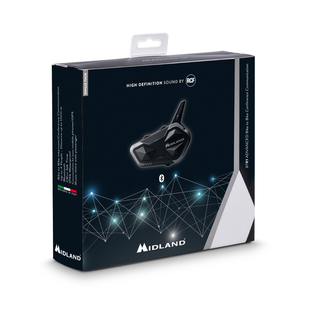 Midland BTR1 Advanced Single motorcycle intercom system