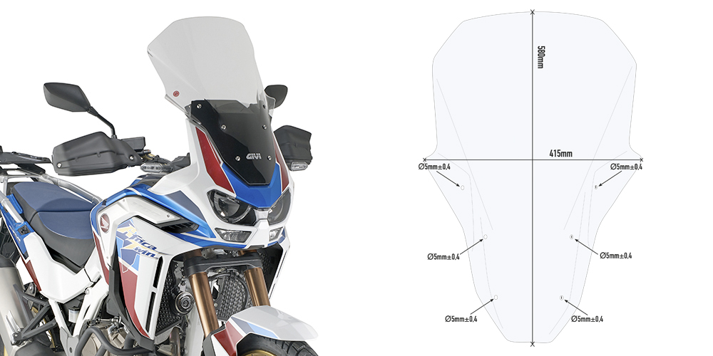 Givi D1178ST Windshield Honda CRF 1100 L Africa Twin Adventure Sports From 2020