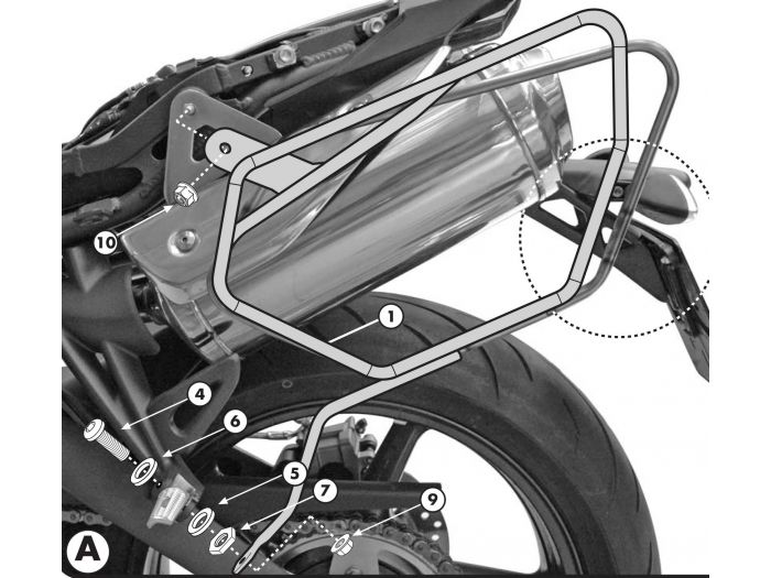 Givi TE705 Side Bag Brackets for Triumph Street Triple 675 2007-2012