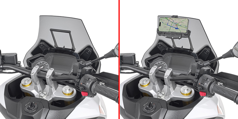 Givi FB8102 beugel voor monteren van GPS of smartphonehouder op PEUGEOT XP400 GT en XP400 ALLURE vanaf 2023
