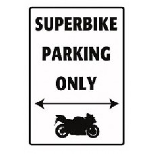 Parking sign Beware Biker Bitch
