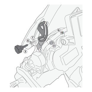 Givi D5108KIT To reinforce 5108DT Windshield BMW R 1200 GS and Adventure
