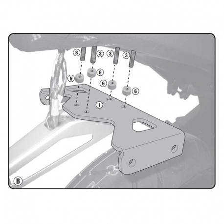 Givi 1152KIT Front Fitting 1176FZ Side Case Rack On Honda CB 500 F 2019-2021