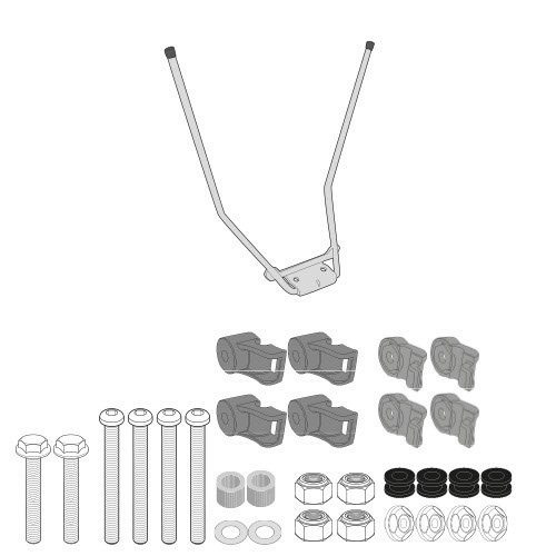 Givi Mounting kit A5618A for D1181ST windshield PIAGGIO 1 from 2021