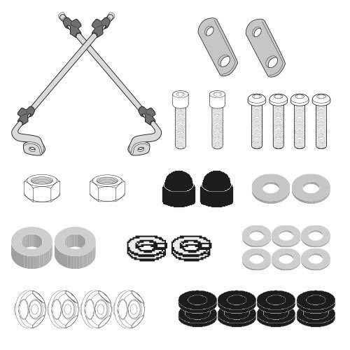 Givi Mounting kit A8831A for D1181ST windshield SUPER SOCO CUX from 2021