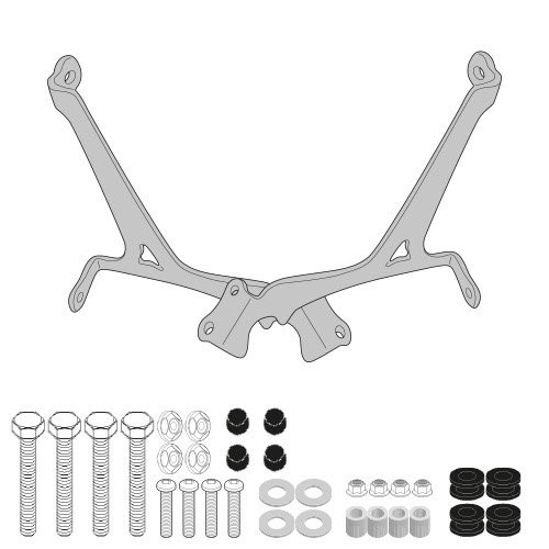 Givi Mounting kit A9053A for 9053A windshield ROYAL ENFIELD METEOR 350 from 2021 to 2022