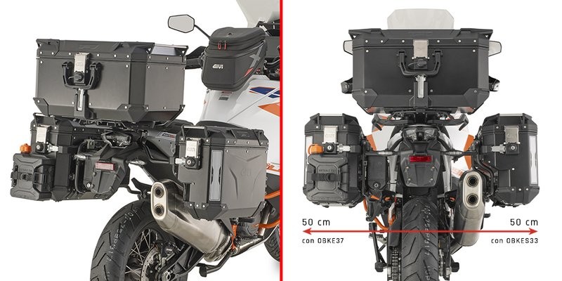 Givi PLOS7713CAM Side Case Rack Trekker Outback Evo KTM 1290 Super Adventure R from 2021 to 2024
