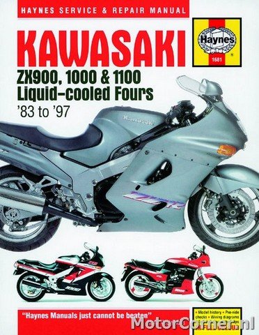 Workshop manual Haynes Kawasaki GPZ900, GPZ1000RX, ZZR1100 1984 to 1997