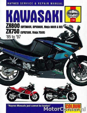 Workshop manual Haynes Kawasaki GPZ600R, GPZ750R 1985 to 1997