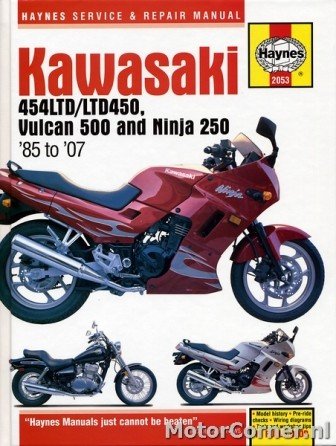Workshop Manual Haynes Kawasaki EN450 / 500, 454LTD EX250 Ninja 1985 to 2007