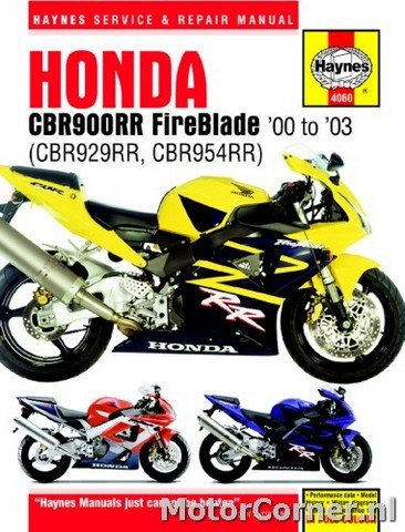Workshop manual Haynes Honda CBR900RR Fireblade 2000 to 2003
