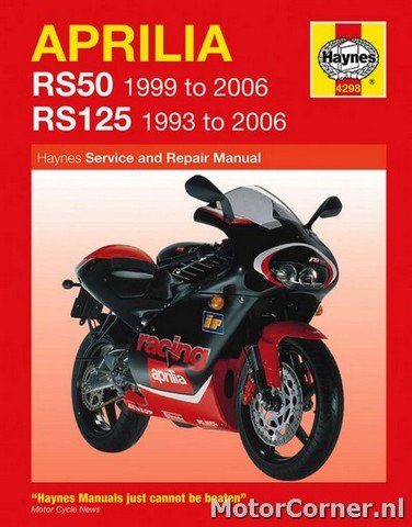 Workshop manual Haynes Aprilia RS50 / 125 1993 to 2006