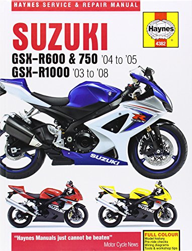 Workshop manual Haynes Suzuki GSX-R600, GSX-R750 (04/05) and GSX-R1000 (03/08)