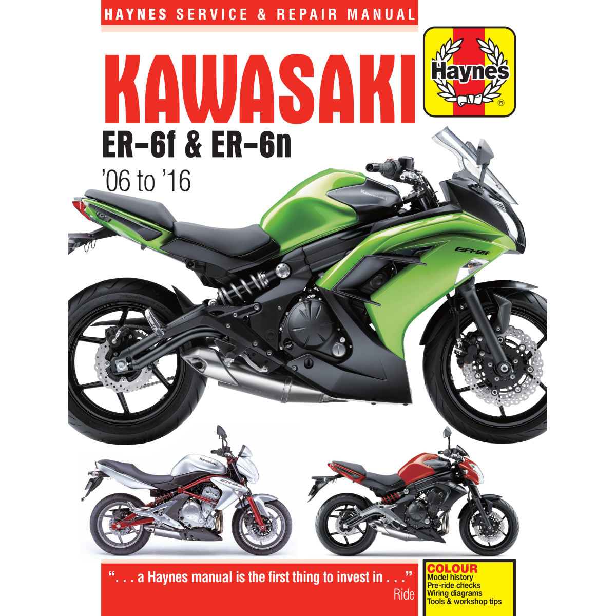 Workshop manual Haynes Kawasaki ER-6N & ER-6F 2006 to 2016